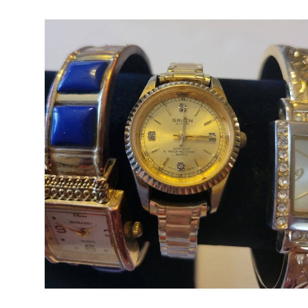 Vintage Watch Lot of 5 Gruen Embassy Studio Time Gold Silver tone * For Parts
